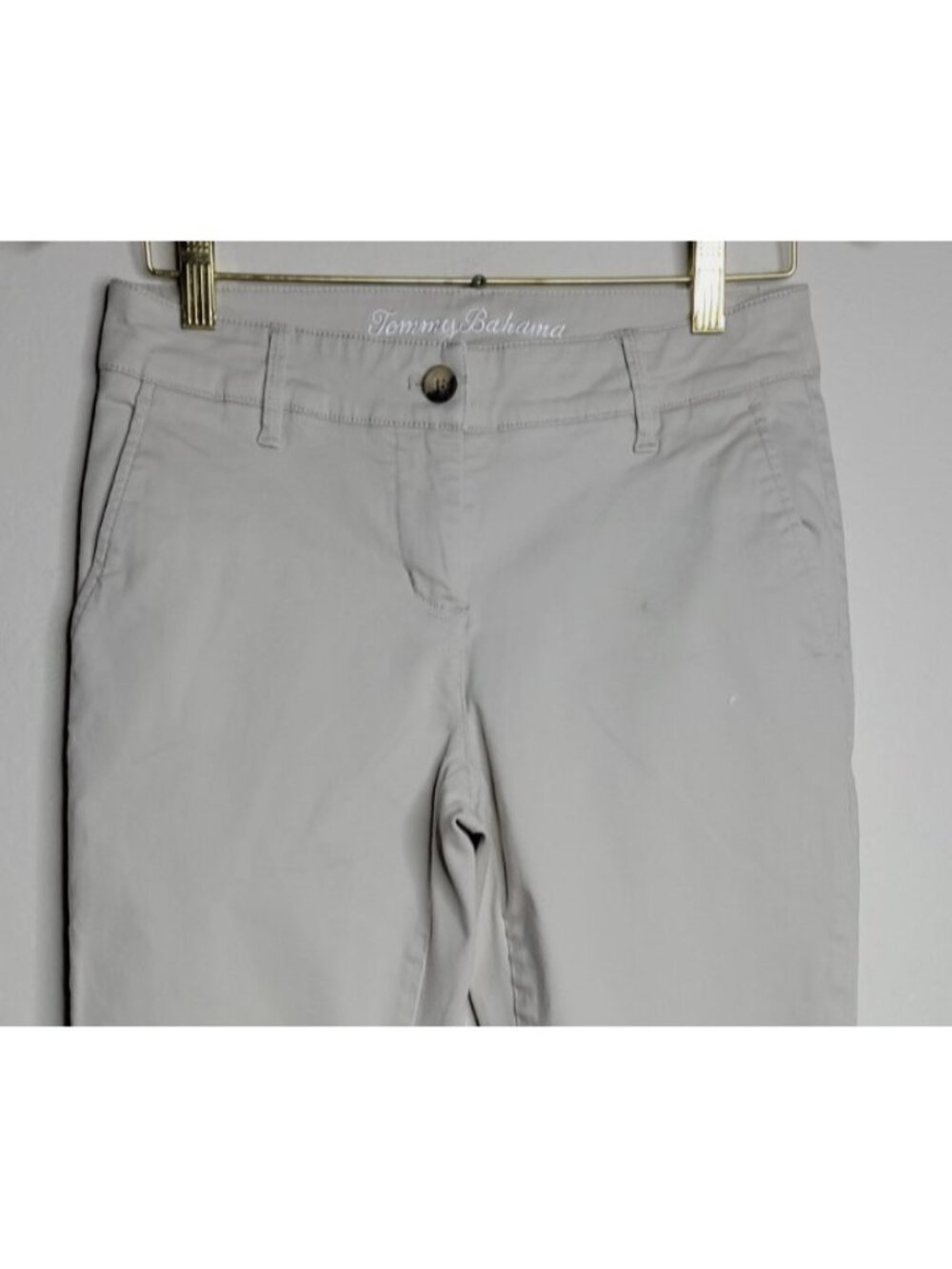 Tommy Bahama Women's Ankle Pants Size 6 Live the Island Life Khaki Mid Rise - Picture 4 of 8